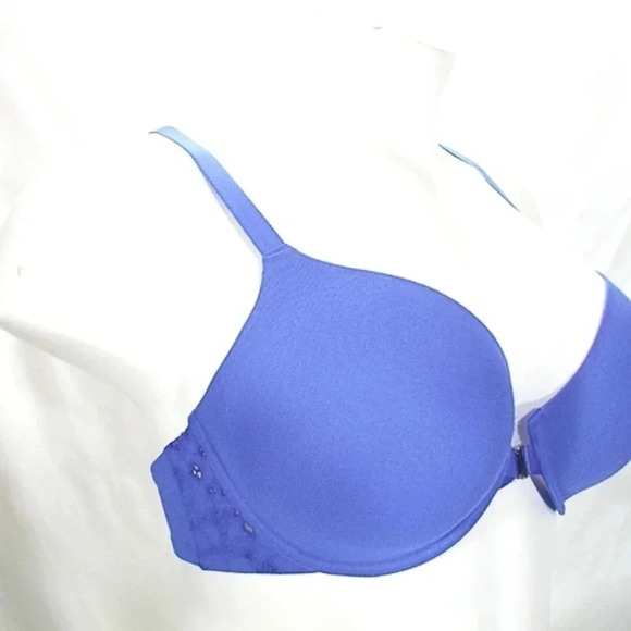 38D Unveiled Felina Beautiful Love Front Close Bra Blue‎ NWT - Picture 10 of 11